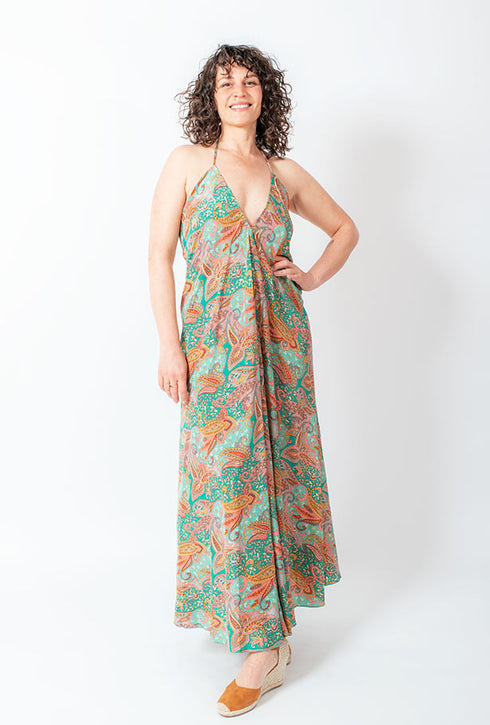 Bodenlanges Alinienkleid Delia